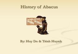 History of Abacus PowerPoint Presentation