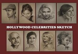 Hollywood Celebrities Sketch Powerpoint Presentation