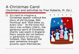 A Christmas Carol for teachers PowerPoint Presentation