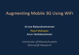 Augmenting Mobile 3G Using WiFi PowerPoint Presentation