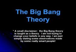 Big Bang Theory PowerPoint Presentation