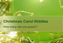 Christmas Carol Riddles PPT PowerPoint Presentation