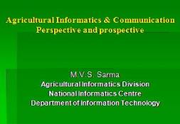 Indian Agriculture(DACNET - A GATEWAY TO DIRECTORATE) PowerPoint Presentation