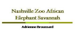 Nashville Zoo African Elephant Savannah (Aggie Horticulture) PowerPoint Presentation