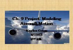 Modeling Aircraft Motion PowerPoint Presentation