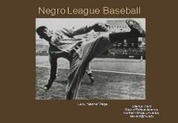Negro League Baseball PowerPoint Presentation