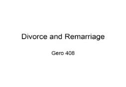 Divorce and Remarriage Simon Fraser University PowerPoint Presentation