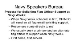 Navy Speakers Bureau PowerPoint Presentation