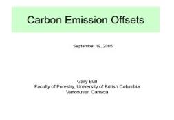 Carbon Emission Offsets PowerPoint Presentation