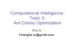 Ant Colony Optimization PowerPoint Presentation