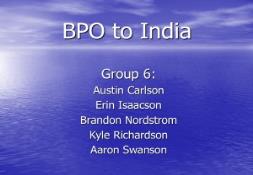 BPO to India PowerPoint Presentation