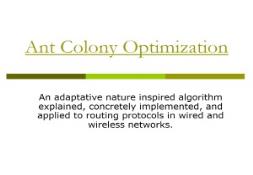 About Ant Colony Optimization PowerPoint Presentation