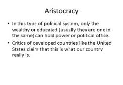 Aristocracy PowerPoint Presentation