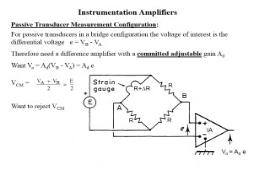 Instrumentation Amplifiers PowerPoint Presentation