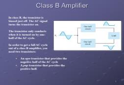 Class B Amplifier An-Najah National University PowerPoint Presentation
