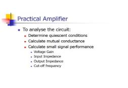 Common-Emitter Amplifier PowerPoint Presentation