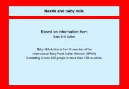 Nestles baby food marketing malpractice PowerPoint Presentation