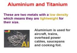 aluminium and titanium World of Teaching PowerPoint Presentation