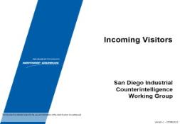 Incoming Visitors San Diego Industrial Security PowerPoint Presentation