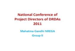 MAHATMA Gandhi NREGA PowerPoint Presentation