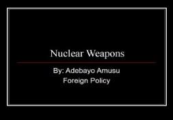 About Nuclear Weapons iEARN PowerPoint Presentation
