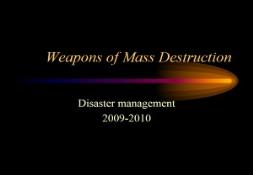 Weapons of Mass Destruction PowerPoint Presentation