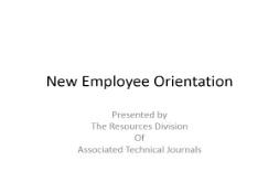 New Employee Orientation Wiki PowerPoint Presentation