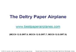 The Deltry Paper Airplane PowerPoint Presentation