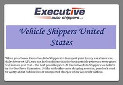 Vehicle Shippers United States Powerpoint Presentation