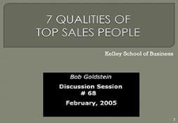 Seven Qualities of Top Sales People PowerPoint Presentation