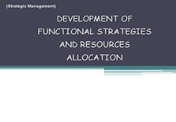 STRATEGIES AND RESOURCES ALLOCATION Powerpoint Presentation