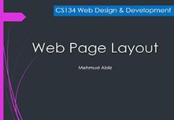 Web Page Layout PowerPoint Presentation