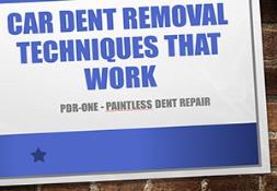 Car Dent Removal Techniques that Work PowerPoint Presentation