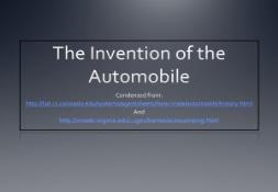 The Invention of the Automobile PowerPoint Presentation