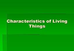 Characteristics Of Living Things Powerpoint Presentation