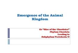 Emergence Of The Animal Kingdom Powerpoint Presentation