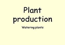 Plant Production Watering Powerpoint Presentation