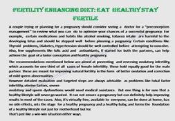 FERTILITY ENHANCING DIET: EAT HEALTHY STAY FERTILE Powerpoint Presentation
