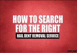 How to search for the right hail dent removal service PowerPoint Presentation