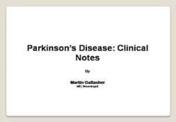 Parkinsons Disease Clinical Notes Powerpoint Presentation