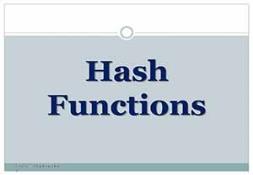 Hash Functions Powerpoint Presentation