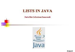 List in Java Powerpoint Presentation