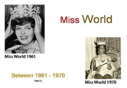 Miss World Winners (Between 1961 to 1970) PowerPoint Presentation