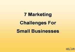 7 Marketing Challenges For Small Businesses PowerPoint Presentation