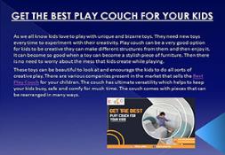 Get the Best Play Couch for Your Kids Powerpoint Presentation