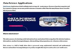 Data Science Applications PowerPoint Presentation