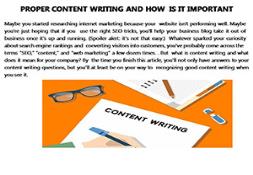 Proper Content Writing and How is it Important Powerpoint Presentation