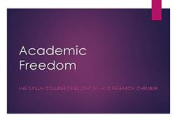 Academic Freedom PowerPoint Presentation