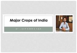Major Crops of India PowerPoint Presentation