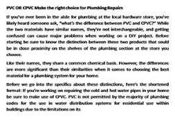 CPVC Pipes and Fittings Powerpoint Presentation